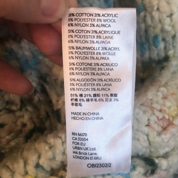 Anthropologie Chunky Knit Oversized Fit Mock neck Sweater ~ medium - Picture 5 of 9